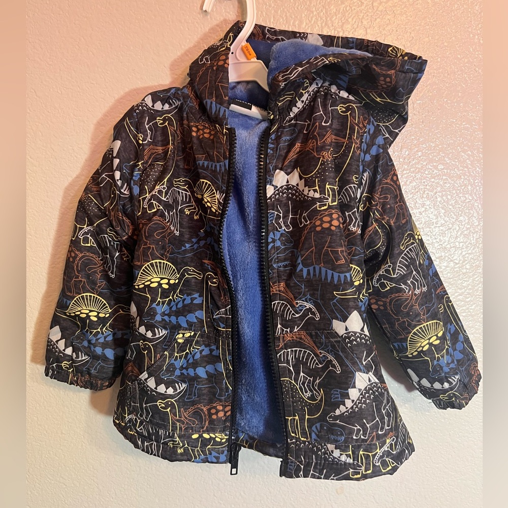 SOLD—Toddler Dinosaur Winter Jacket – Mick Mack LTD, Size 2T